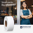 Scott Professional High-Capacity Jumbo Roll Toilet Paper, Bulk (03148), 2-Ply, Septic Safe, White, Non-Perforated, Compact for Easy Storage (4 Rolls at 1,000' Each, 4,000'/Case)