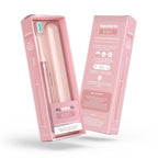 Aquasonic Icon ADA-Accepted Rechargeable Toothbrush | Magnetic Holder & Slim Travel Case | 2 Brushing Modes & Smart Timers | Gentle Micro-Vibrations (Pearl)