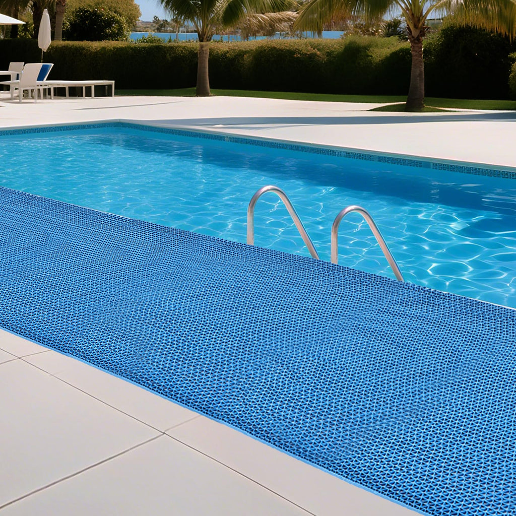 16in x 10Ft Drainage Non Slip Flooring Mats Swimming Pool Bathroom Anti-Fatigue Rubber Matting Heavy Duty Commercial Anti Slip Floor Mats for Garage Restaurant Sauna SPA, 15.7inch x 118inch