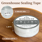 XISOCO 1.49 Inch × 82 FT Greenhouse Sealing Tape