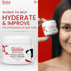 Geisha Kojic Acid Cream - 1.7 fl oz / 50 ml - Skin Brightening Cream for Face, Body, Hands - with Glycolic Acid