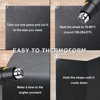 Plastic Sheet 12" x 16" x 0.06", Black PVC Board Flexible Moldable Impact Strength and High Tensile 1/16" Thick (1.5mm) for Crafts Materials Home Decor and Handicrafts, Abs Plastic Sheets 6 Pack