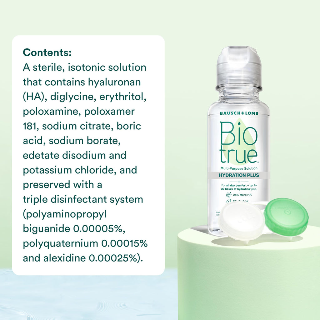 Biotrue Contact Lens Solution, Multi-Purpose Solution for Soft Contact Lenses, Lens Case Included, 2 FL OZ Travel Size