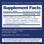 BodyHealth PerfectAmino Tablets, (3-Pack) Essential Amino Acid with BCAAs + Lysine, Phenylalanine, Threonine, Methionine, Tryptophan, Supplement for Muscle Mass Production, Recovery & Strength