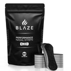 Performance Nose Strips for Breathing (60 Count) - Oil & Sweat Proof Adhesive - Athletic Nasal Strips for Snoring & Sleeping - Black, Wide, Universal Fit, Extra Strength Snoring Solution for Sleep