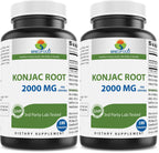 Brieofood Konjac Root Glucomannan 2000 mg per Serving - 180 Vegetarian Capsules (Pack of 2)