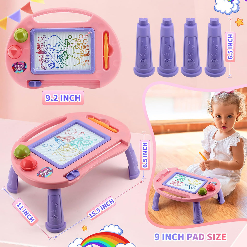 BABLOCVID Magnetic Drawing Board for Toddlers Girl Toys Doodle Board Pad