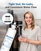 Maxblue MB-F19C Replacement for GE® RPWFE®, RPWF (with CHIP) Refrigerator Water Filter, Compatible with WSG-4, WF277, GFE28GMKES, PFE28KBLTS, GFD28GSLSS, PWE23KSKSS, GYE22HMKES, DFE28JSKSS, 3 Filters