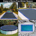 LanPool 8.5ft Double Chamber Pool Water Bags, Heavy Duty Water Tubes | Pool Cover Weights for Inground Pool Cover,Water Bags for Pool Covers Winter Closing-5pack