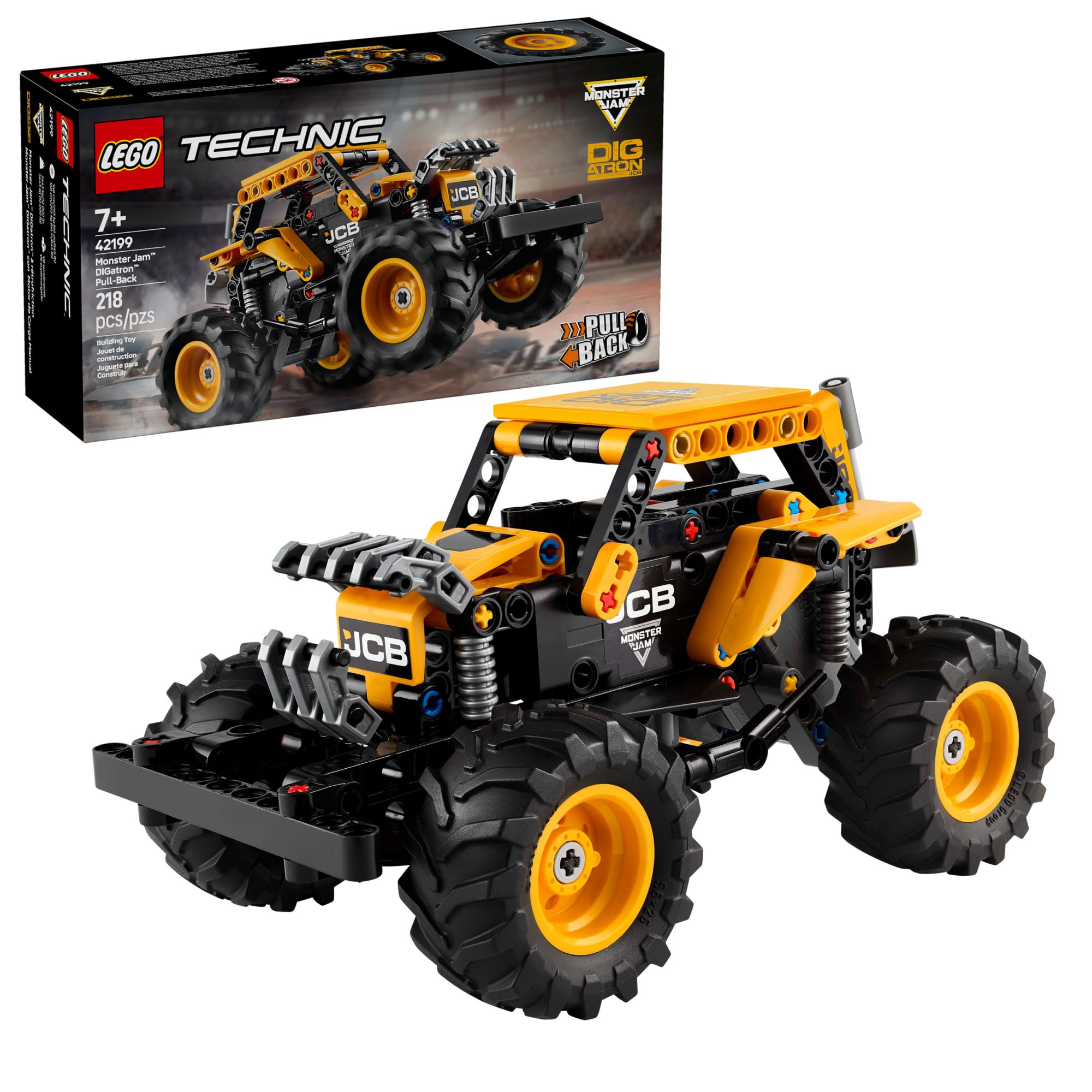 LEGO Technic Monster Jam DIGatron Pull-Back Monster Truck Toy - Building Toy for Kids, Boys and Girls, Ages 7+ - Gift for Birthdays - 42199