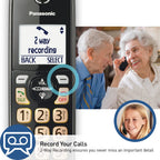 Panasonic Cordless Phone with Answering Machine, 2 Handsets Landline Phone