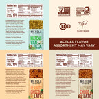 Mezcla Puff-Crispy Plant Based Protein Bars - Variety Pack - Healthy Snacks for Adults & Kids - Granola Bars for School, Travel, & Office Snacks - Gluten Free, Vegan, Non GMO, 10g Protein - 16 Count