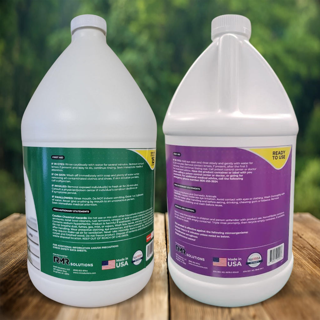 RMR Brands DIY Mold Remover Bundle - Complete Mold Killer & Stain Remover Bundle - Mold and Mildew Prevention Kit, Disinfectant Spray, Includes 2-1 Gallon Bottles