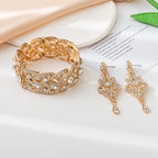 Paxuan Womens White Clear Rhinestone Crystal Wedding Bridal Bridesmaid Bracelet Jewelry Link Tennis Bracelet