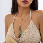 NEWITIN 15 Pieces Gold Bohemian Jewelry Set for Women Turquoise Jewelry Set