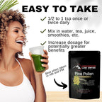 Pine Pollen Powder - Non-Irradiated, Wild Harvested, Cell Wall Cracked - Supplement Great for Men and Women for Energy, Vitality and Longevity (250 Grams)