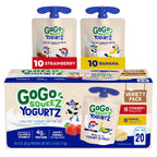 GoGo squeeZ Low Fat YogurtZ Variety Pack, 3 oz Pouches, 20 Count