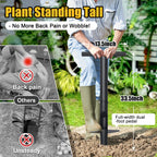 Bulb Planter & Sod Plugger - 34" Long Handle Grass Plugger Tool for Lawn Repair, Heavy Duty Garden Hole Digger with Easy Plug Release for Zoysia Plugs, Bare Spots, Tulip Planting,Turf Transplanting