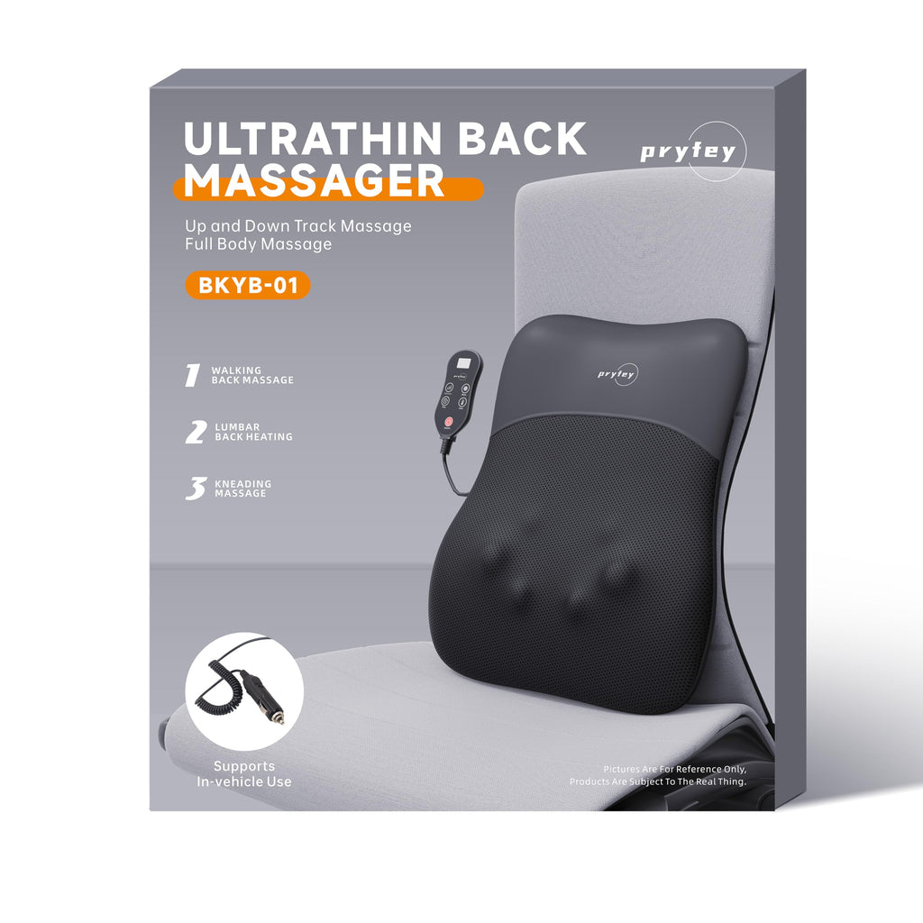 Back Massager, Rolling Up and Down Back Massager with Heat, Back Massage 4D Kneading for Pain Relief Deep Tissue, Ultrathin Shoulder Massager Gift for Women Men Parents Christmas