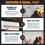 TITANPATCH PRO Waterproof Sealant Tape – White 4" x50' – Stops Leaks Fast & Stays Sealed for 15+ Years – Sticks to RVs, Roofs, Pools, Boats, Gutters – Built for Harsh Weather (-40°F to 190°F)
