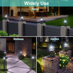 Solar Post Lights, 6000K Dusk to Dawn Solar Lamp Post Light with Pier Mount Base, Solar Post Lights Outdoor Waterproof for Garden Yard Landscape Pole Pillar, Outside Decorative Lamp(Cool White)