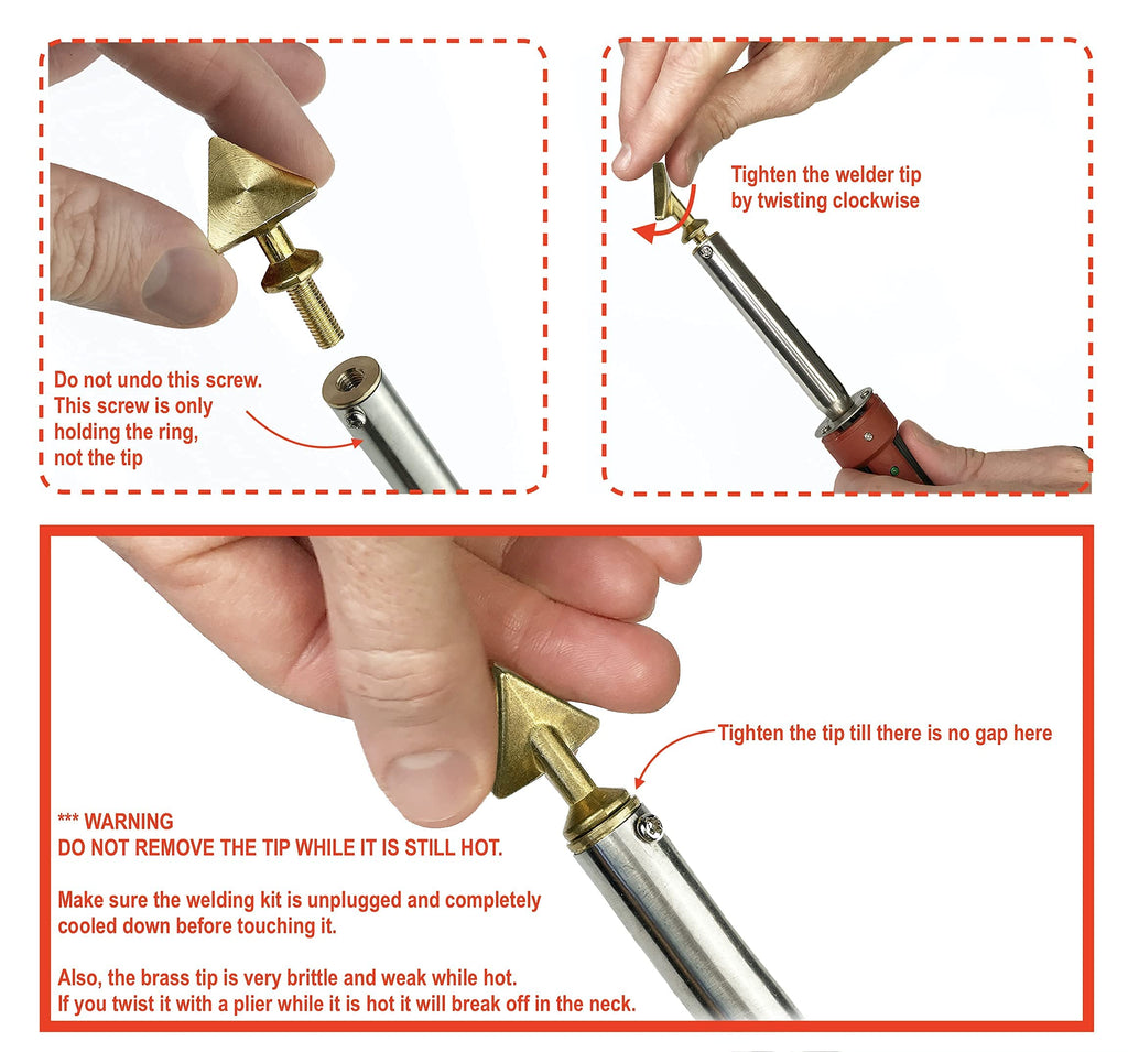 JOUNJIP Standard Plastic Welding Repair Kit UL-Certified Plastic Welder 80W
