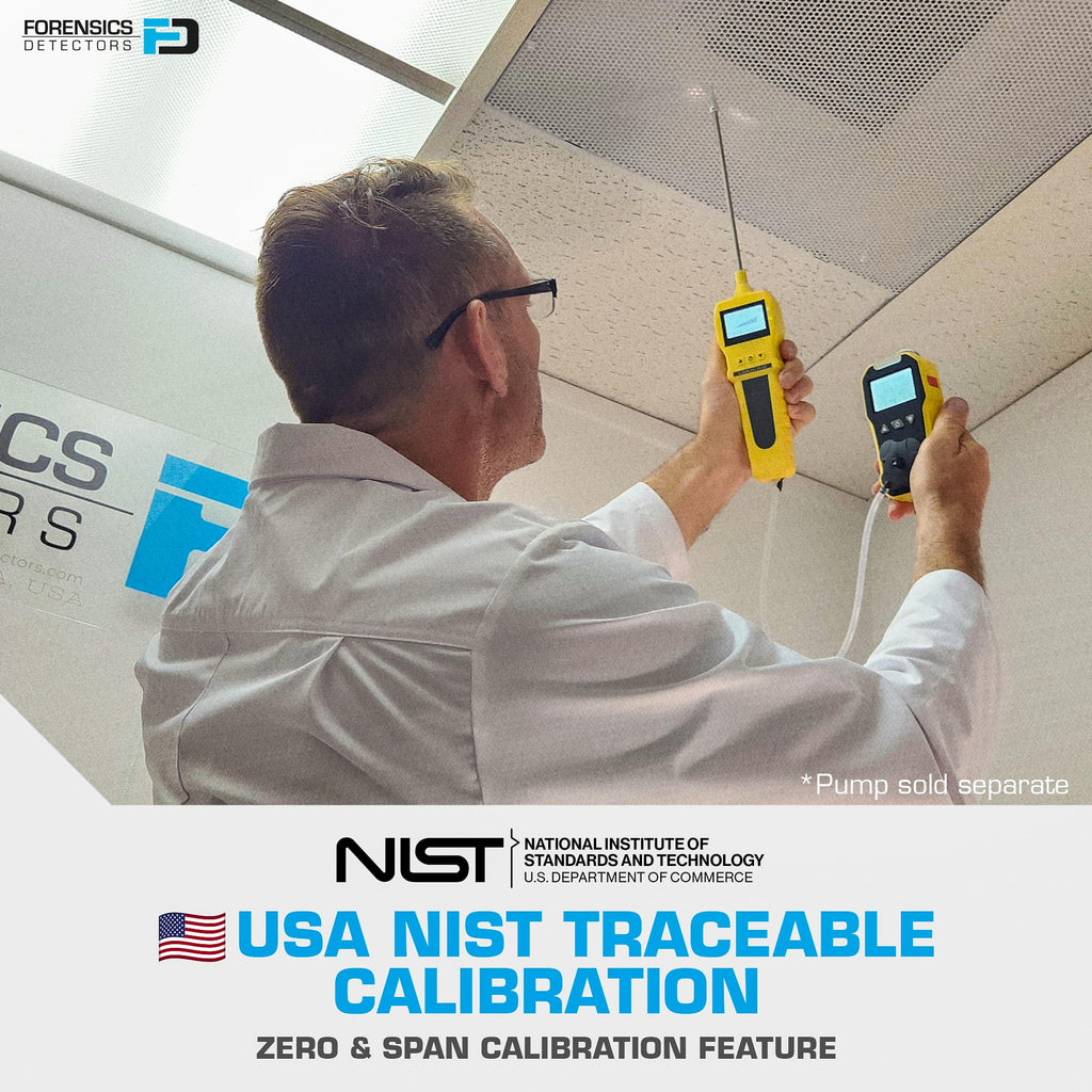 USA NIST Calibrated 4 Gas Monitor by Forensics | O2, CO, H2S, LEL | USB Recharge |