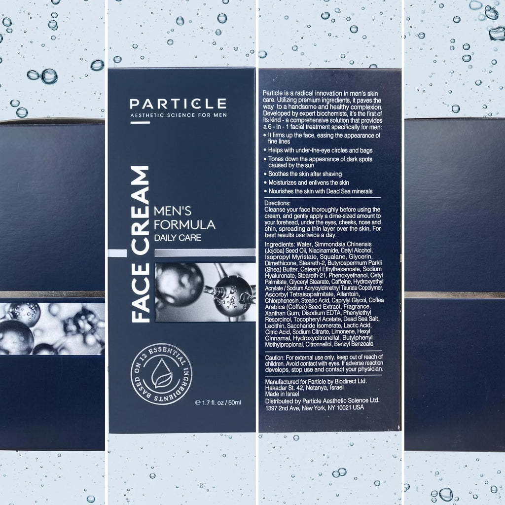 Particle 6-in-1 Face Cream for Men Anti-Aging Moisturizer, Reduces Wrinkles, Dark Spots & Eye Bags, Pack of 1 (1.7 oz.