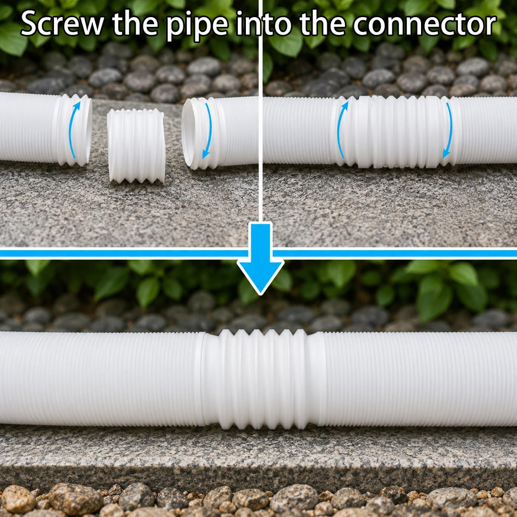 Extra 8.3ft Long Gutter Downspout Extensions Flexible, 4" Diameter Drain Downspout Extender, Down Spout Drain Extender for Rainwater Drainage