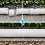 Extra 8.3ft Long Gutter Downspout Extensions Flexible, 4" Diameter Drain Downspout Extender, Down Spout Drain Extender for Rainwater Drainage