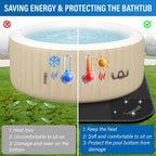 TIXANF 1/2" Extra Thick Hot Tub Mat,85IN Large Hot Tub Mat for Inflatable Tub,Hot Tub Pad Foundation,Eva Foam Padding for Indoor Outdoor,Inflatable Hot Tub Accessories