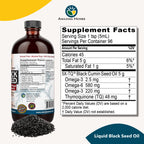 Amazing Herbs Egyptian Black Seed Oil - Gluten Free, Non GMO, Cold Pressed Nigella Sativa Aids in Digestive Health, Immune Support, Brain Function, Mild Flavor - 16 Fl Oz