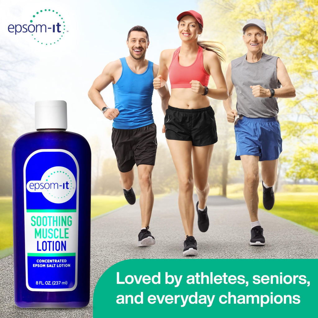 EPSOM-IT Soothing Muscle Lotion - Epsom Salt Magnesium Sulfate Cream Arnica for Muscle Stiffness, Topical Magnesium Lotion, Providing Comfort for Legs, Knee and Feet, 8.0 oz., 2-Pack