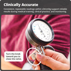 Greater Goods Sphygmomanometer – Adult Manual Blood Pressure Cuff, Wide-Range Fit (8.7”–16.5”), Latex-Free, for Nursing Students & Home Use, Portable BP Cuff with Carrying Case (Onyx Black)