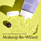 KraveBeauty Makeup Re-wined Cleansing Oil Makeup Remover, Transforming Jelly Oil Cleanser Dissolves Waterproof Makeup & SPF with Sunflower & Grape Seed Oils, Fragrance Free, 100 mL