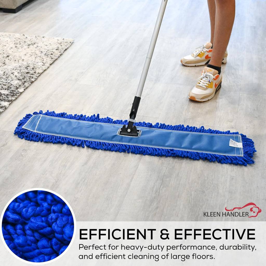 KLEEN HANDLER 36" Microfiber Dust Mop Head Replacement, Large, 3 Pack