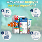 DROPLYTIX Digital Aquarium Water Test Kit, App-Enabled 10-in-1 Freshwater & Saltwater Aquarium Test Strips for Fish Tanks, Shrimp, Reef Test Strips, pH, Ammonia, Nitrate, Nitrite, GH, KH, Chlorine