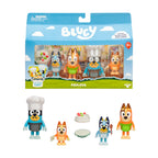 Bluey 4-Pack Toy Figure Playset, Let’s Play Chef Pavlova Toddler Figurine Toys Set with Chef Accessories, Poseable Figurines for Kids Ages 3-5