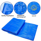 codree 9.7 x 6.7 Ft Rectangular Pool Ground Cloths- Waterproof PE Swimming Pool Ground Cloth- Dust-Proof Heavy Duty Square Ground Cloth Pool Tarp for Above Ground Pools