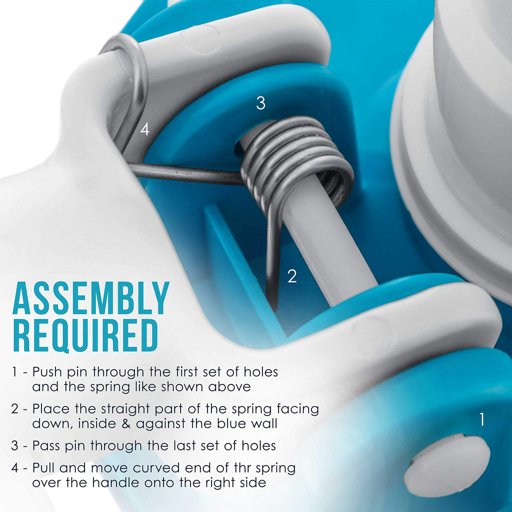U.S. Pool Supply 16" Weighted Pool Vacuum Head with Nylon Side Bristles, Swivel Hose Connection, EZ Clip Handle - Connect 1-1/4", 1-1/2" Hose - Scrub Clean, Remove Debris - Safe for Vinyl Lined Pools