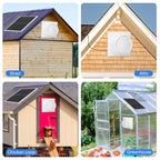 Fanspex 8" Solar Exhaust Fan for Greenhouse, Shed & Chicken Coop