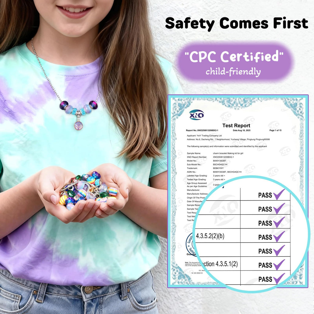 Charm Bracelet Making Kit & Unicorn/Mermaid Girl Toy- ideal Crafts for Ages 8-12 Girls who Inspire Imagination and Create Magic with Art Set and Jewelry Making Kit