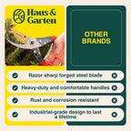 Haus & Garten ForgedPRO 8.75" Heavy Duty Professional Titanium Bypass Pruning Shears - Use As Pruners, Garden Shears, Handheld Pruning Shears For Gardening, Clippers, Garden Scissors, Pruner Tool