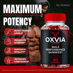 Oxvia Male Performance Gummies, Official Oxvia Supplement Gummies - Maximum Strength Performance, All Natural Support Overall Health & Wellness, Ox Via Advanced Support Gummy Reviews (2 Pack)