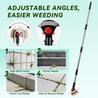 Tdrynl 3-in-1 Heavy Duty Crack Weeder Tool, 59" Adjustable Long Handle, Stainless Steel Crevice Weed Puller and Moss Remover for Driveway, Patio, Sidewalk, Pavers and Deck Cracks