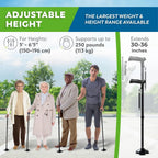 HONEYBULL Walking Cane for Men & Women Foldable, Adjustable, Heavy Duty, Free Standing, All Terrain, Collapsible Walking Sticks for Seniors & Adults (Black)