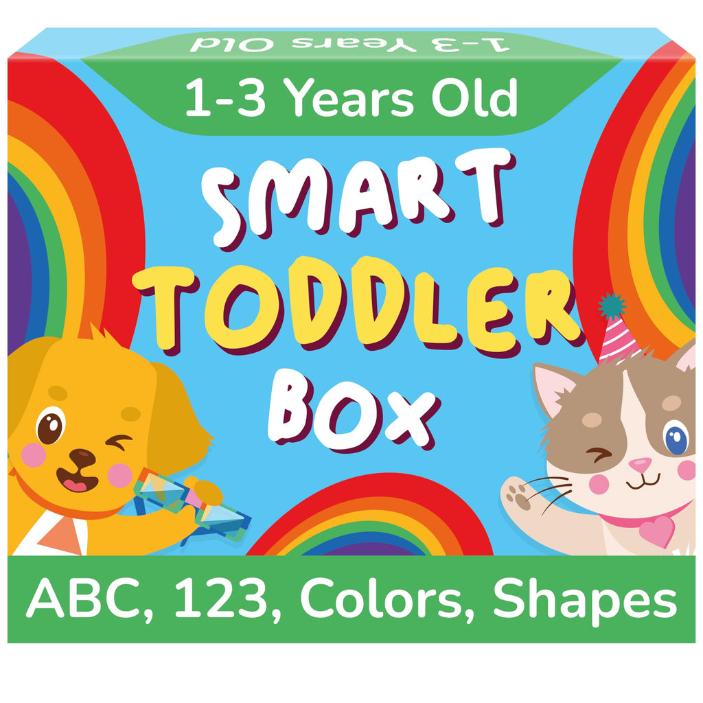 TOYVENTIVE Educational Books, Flash Cards, and Puzzles - Birthday Gifts for 1, 2, 3, and 4 Year Old Boys, Toddler Learning Toys and Activities