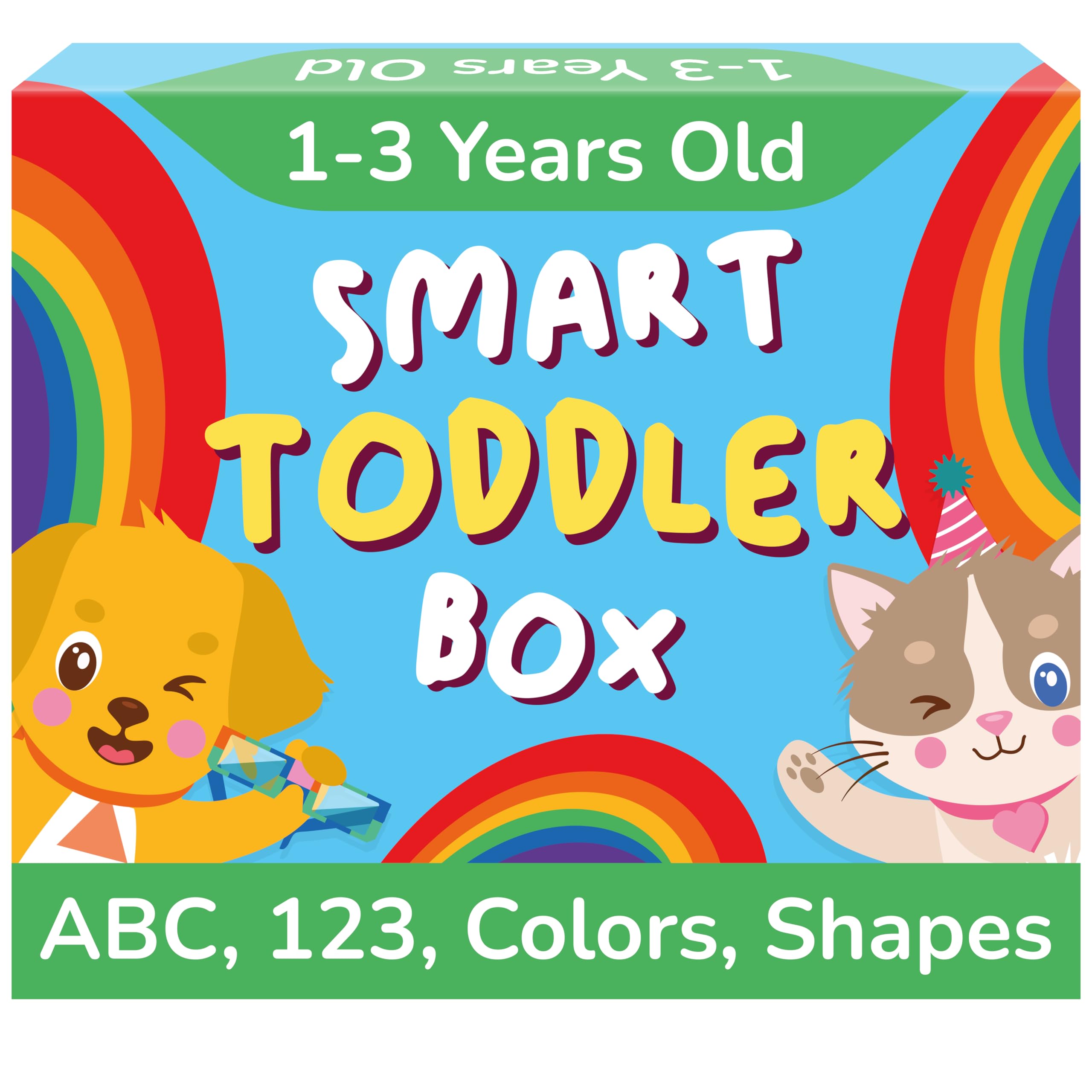 TOYVENTIVE Educational Books, Flash Cards, and Puzzles - Birthday Gifts for 1, 2, 3, and 4 Year Old Boys, Toddler Learning Toys and Activities