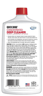 Quick Shine Multi Surface Deep Floor Cleaner and Wax Remover 27oz, 6Pk | Removes Wax Build-Up, Revitalizes Floors & Cleans Grout | Use on Hardwood, Laminate, LVT, Tile and Stone | Pro-Level Cleaning