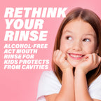 ACT Kids Anticavity Fluoride Mouthwash, Sugar & Alcohol Free Mouth Rinse Strengthens Teeth, Bubble Gum Blowout, 16.9 fl. oz.
